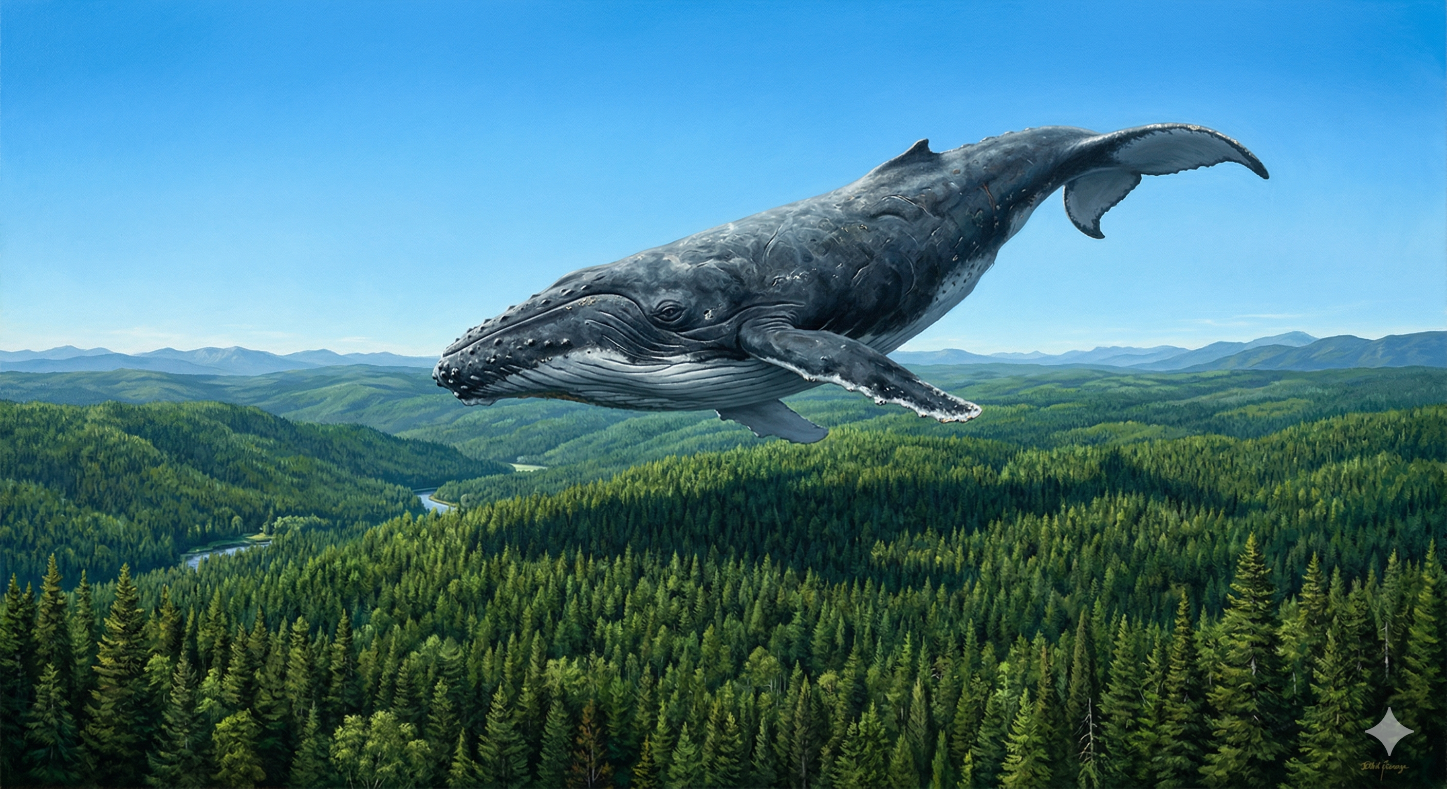 Flying Humpback Whale