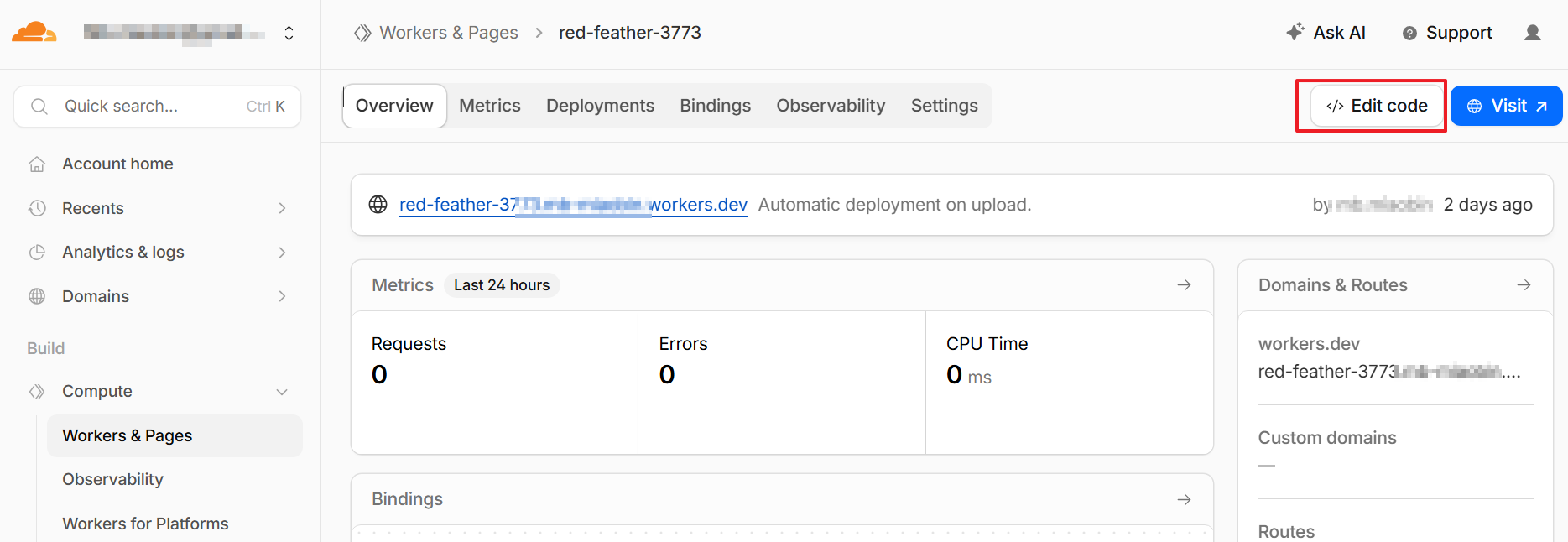 Step 4: Open Edit code